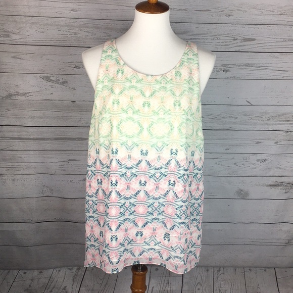 CAbi Tops - CAbi Mosaic Ombré Tunic